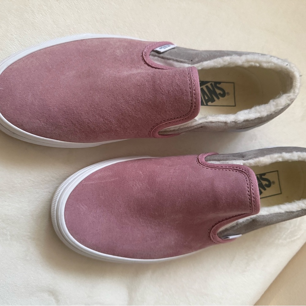 Vans Blush Suede Slip-On Sneakers